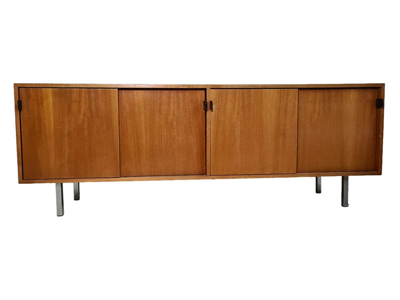 The-Cotswold-Auction-Company-Florence Knoll Teak sideboard with sliding doors sold for £1,850